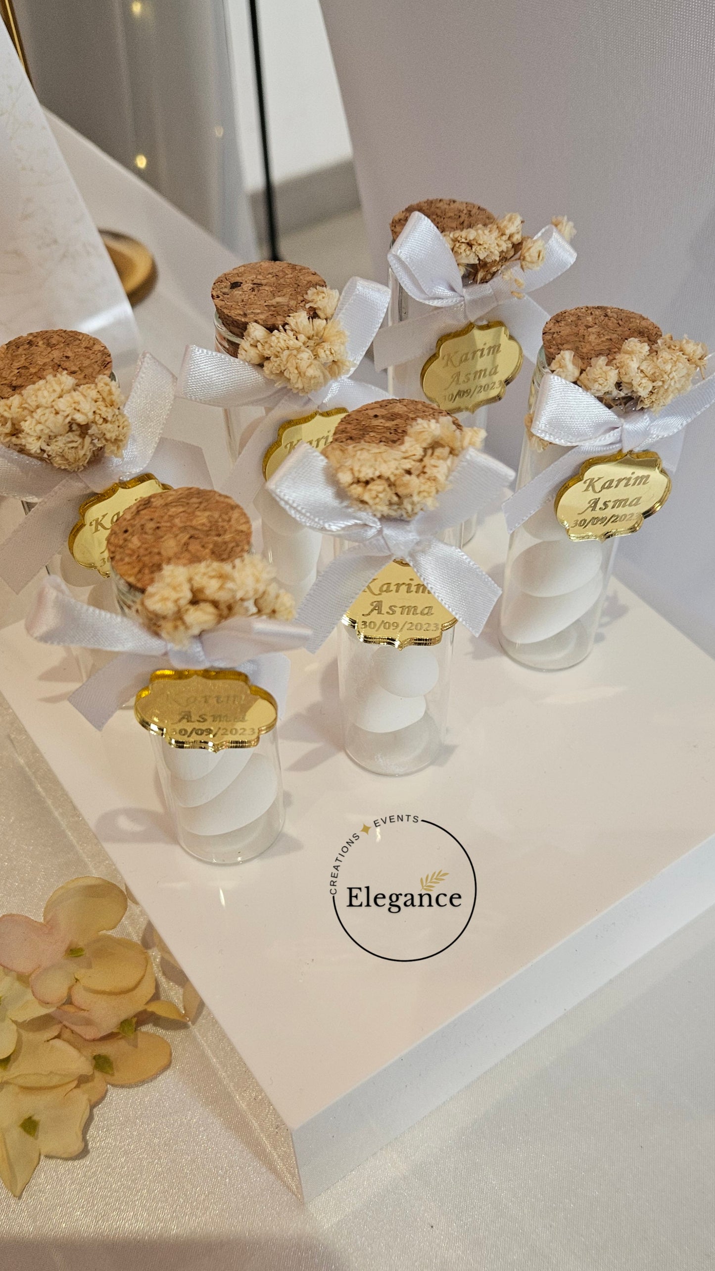 Fiole dragées "Gold"