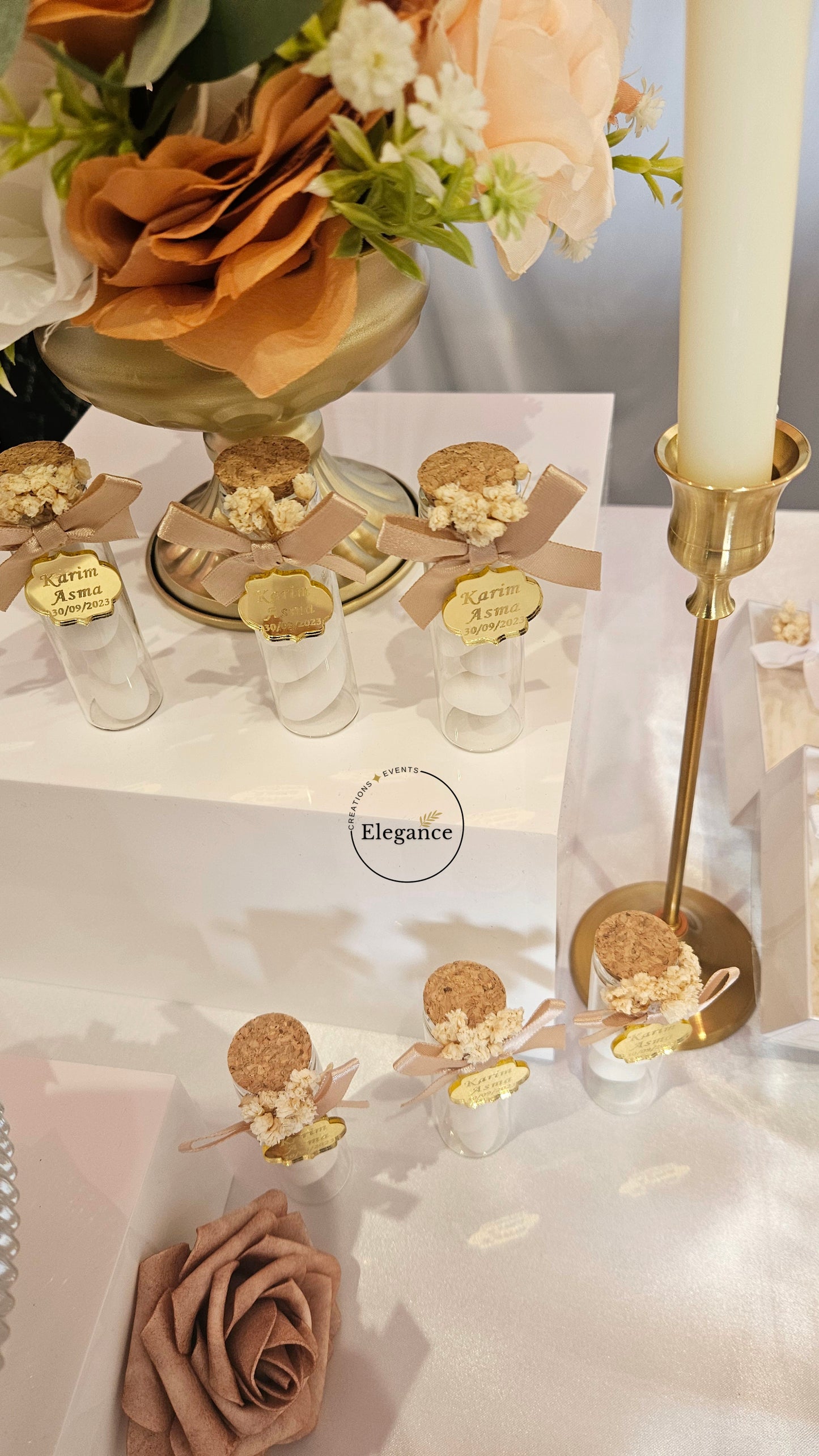 Fiole dragées "Gold"