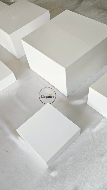 Cubes plexiglass blancs