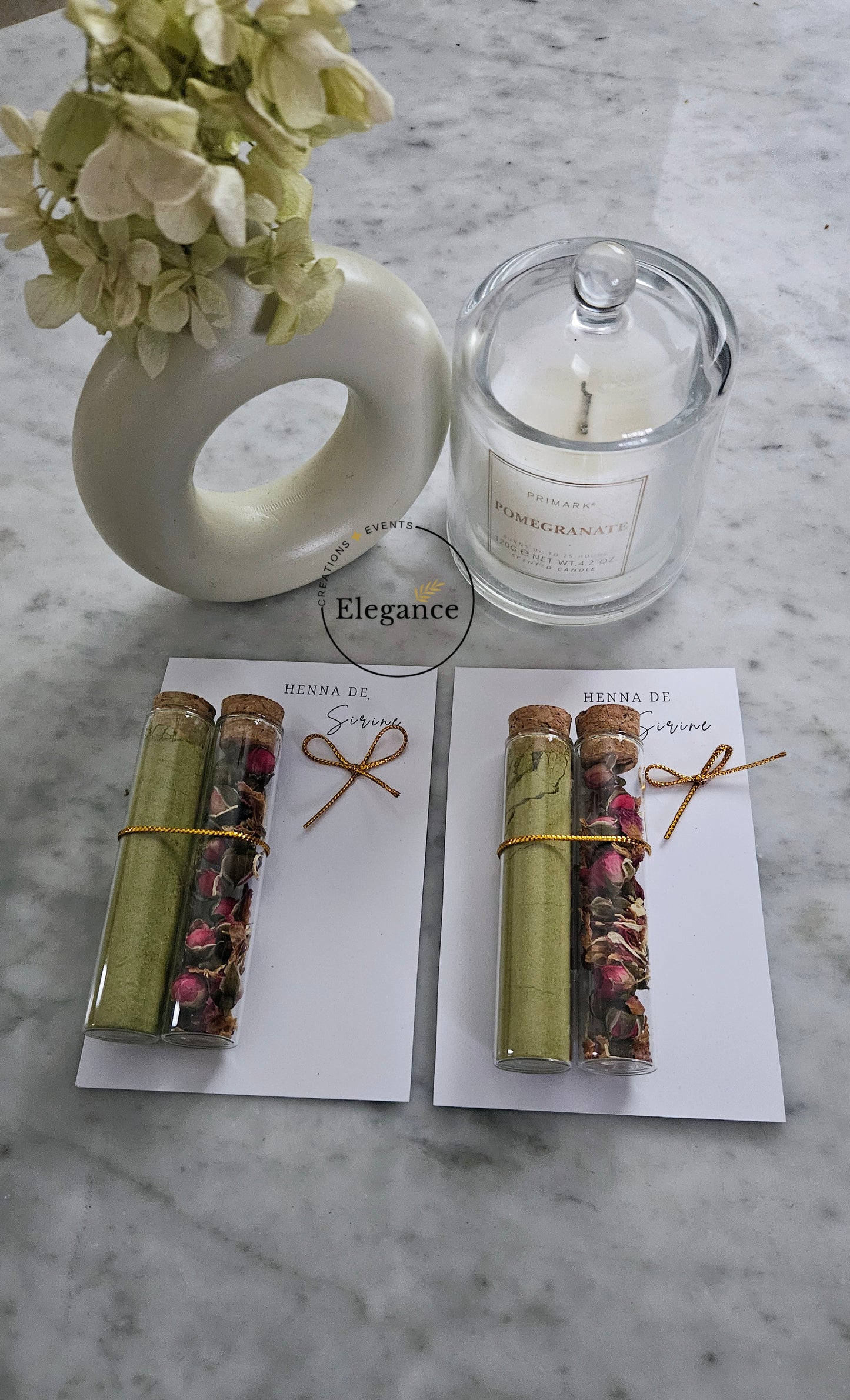 Fioles Henné + Roses séchées "Glory"